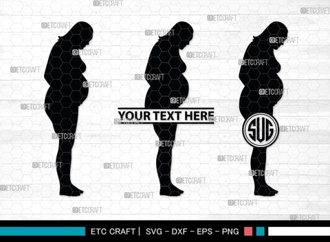 Pregnant Woman Monogram, Pregnant Woman Silhouette, Pregnant Woman SVG, Pregnant Lady Svg, Pregnancy Svg, Pregnant Mom Svg, SB00397 SVG ETC Craft 
