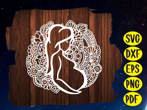 Pregnant Women Flower Paper cut SVG Johan Ru designs 