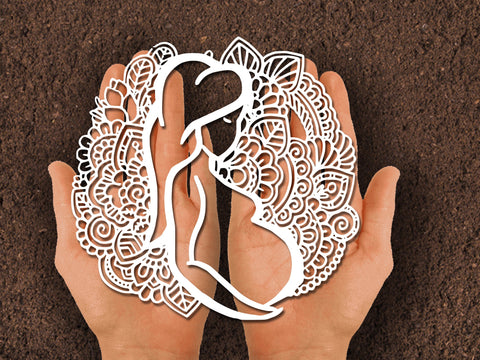 Pregnant Women Flower Paper cut SVG Johan Ru designs 