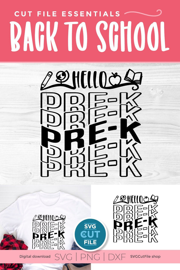 PreK svg - a Pre-K svg for teacher / Pre-Kindergarten - So Fontsy