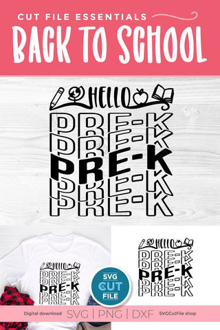 PreK svg - a Pre-K svg for teacher / Pre-Kindergarten SVG SVG Cut File 
