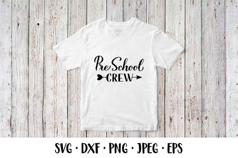 Preschool Crew hand lettered SVG. First day of school SVG LaBelezoka 