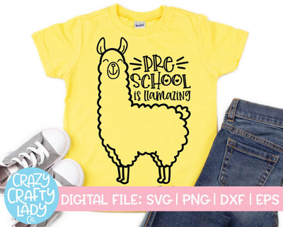 Preschool Is Llamazing | Back to School SVG Cut File SVG Crazy Crafty Lady Co. 