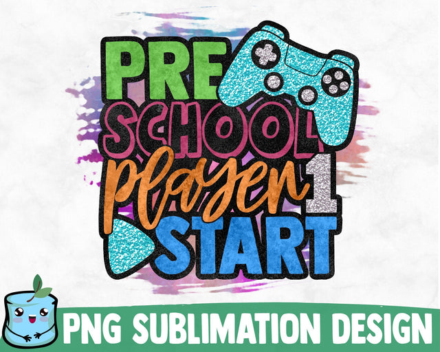 Preschool Player 1 Start Sublimation Design Sublimation MintyMarshmallows 