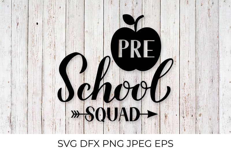 Preschool squad lettering. First day of school SVG SVG LaBelezoka 