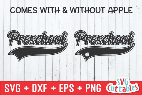 Preschool svg - Preschool Cut File - Teacher - Swoosh - svg - dxf - eps - png - Cut File - Silhouette - Cricut - Digital Download SVG Svg Cuttables 