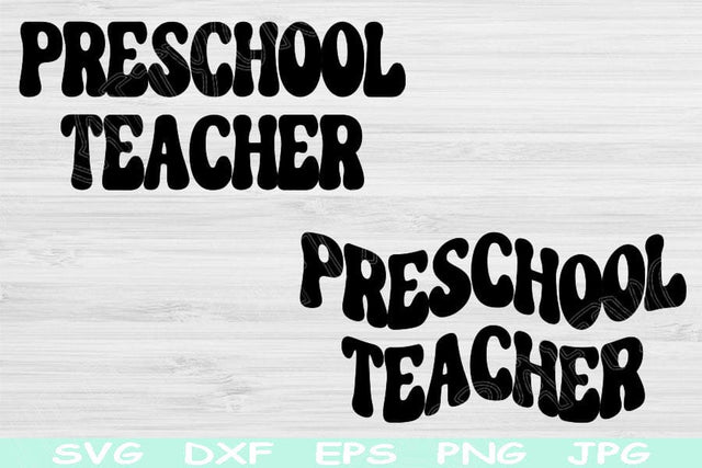 Preschool Teacher Svg Dxf Png Cut Files, Back To School Svg, Teacher Shirt Svg Files For Cricut, Teacher Life Svg Silhouette Digital Designs SVG TiffsCraftyCreations 