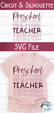 Preschool Teacher SVG SVG Wispy Willow Designs 