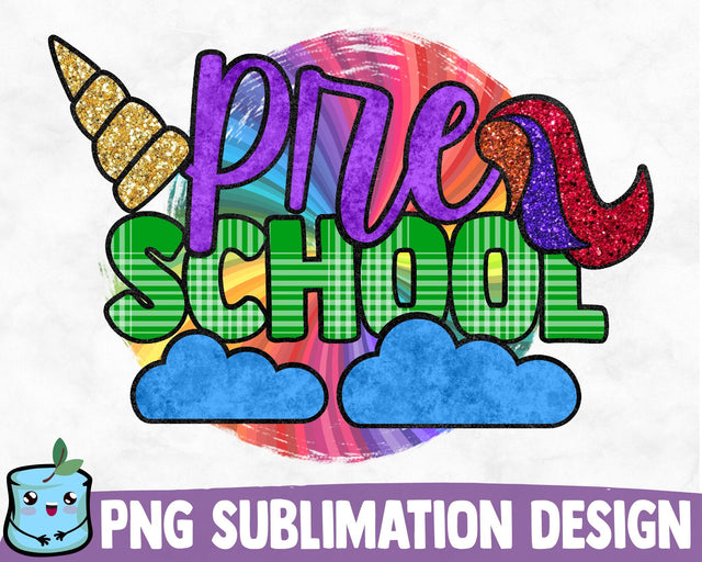 Preschool Unicorn Sublimation Design Sublimation MintyMarshmallows 