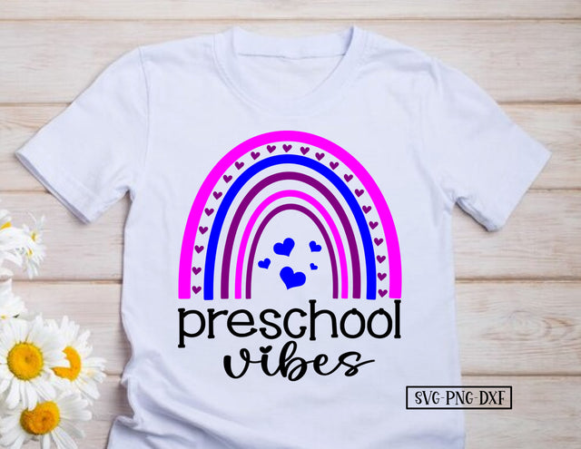 Preschool Vibes Boho Rainbow SVG Calico Creations Svg 