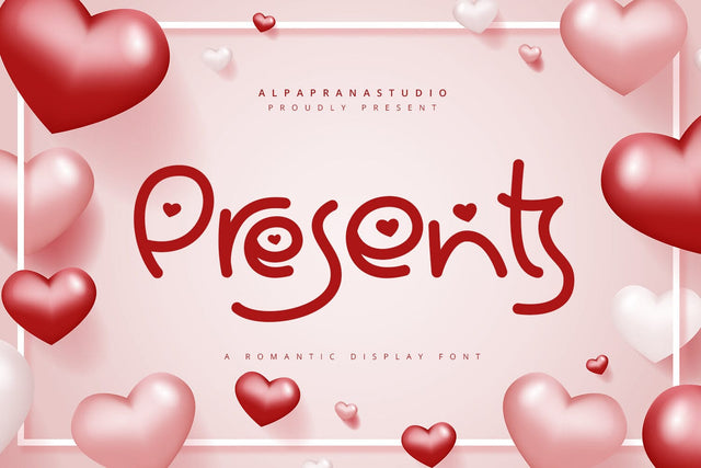 Presents - Romantic Display Font Font Alpaprana Studio 
