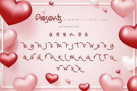 Presents - Romantic Display Font Font Alpaprana Studio 