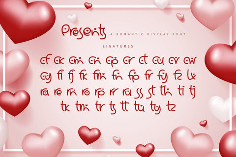Presents - Romantic Display Font Font Alpaprana Studio 