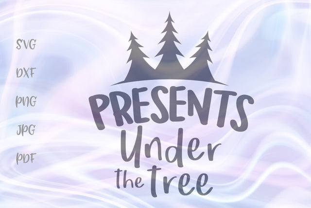 Presents Under The Tree Christmas SVG, PNG, DXF, PDF, JPG SVG Digitals by Hanna 