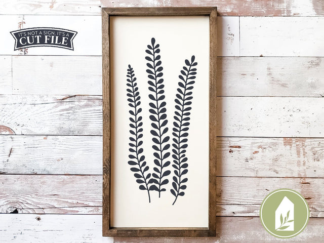 Pressed Ferns SVG | Botanical SVG | Rustic Sign Design SVG LilleJuniper 