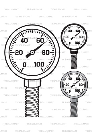 Pressure gauge meter SVG TribaliumArtSF 
