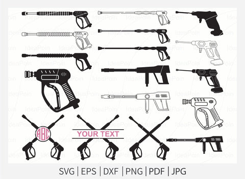 Pressure Washer Gun svg, Pressure Washing Vector, Pressure Washer Gun Monogram, Pressure Washing Logo svg, Power Washing Gun SVG Dinvect 