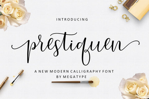 Prestiquen Script Font Megatype 