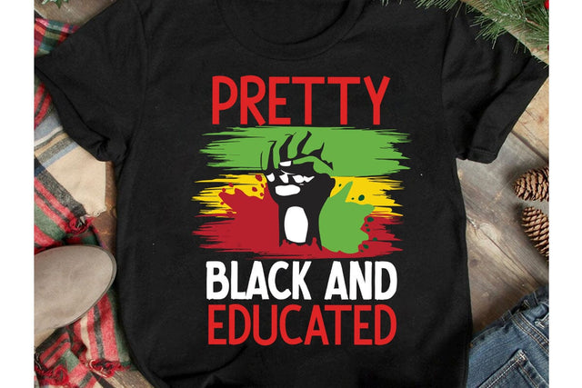 Pretty Black And Educated SVG Design, 1865 Juneteenth SVG Cut File, 1865 Juneteenth SVG Design, 1865 Juneteenth Sublimation Design, Juneteenth Sublimation Design,Black history Month SVG Cut File SVG BlackCatsMedia 