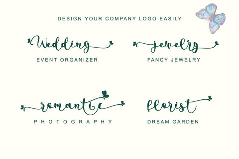 Pretty Butterfly Font Letterara 