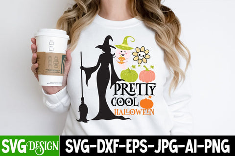 Pretty Cool Halloween SVG Cut File, Pretty Cool Halloween Sublimation PNG, ,Halloween SVG Sublimation Design, Trick or Treat SVG SVG BlackCatsMedia 