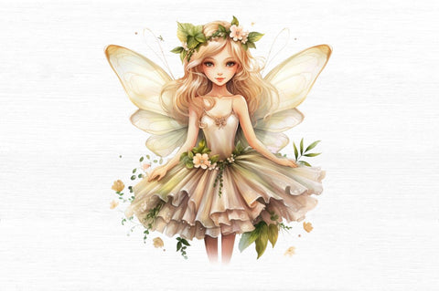 Pretty Fairy Dress Clipart Bundle Sublimation Regulrcrative 