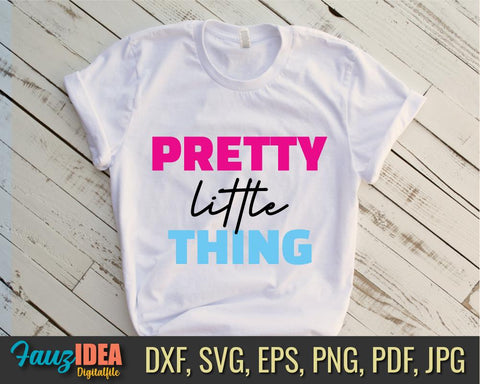 Pretty Little Thing SVG, Baby Girl SVG, Nursery Svg, Baby Onesie Svg Designs, Cut Files, Svg Files for Cricut, svg Silhouette, svg for shirt SVG Fauz 