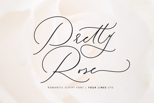 Pretty Rose Font Four Lines Std. 