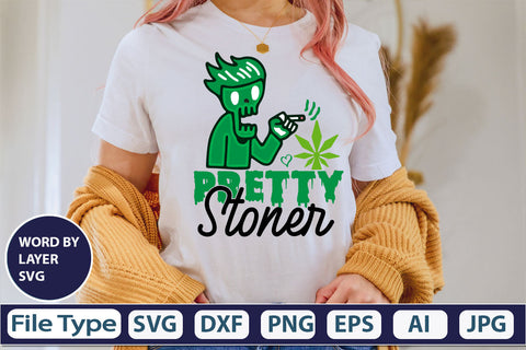 Pretty Stoner SVG Cut File SVG DesignPlante 503 