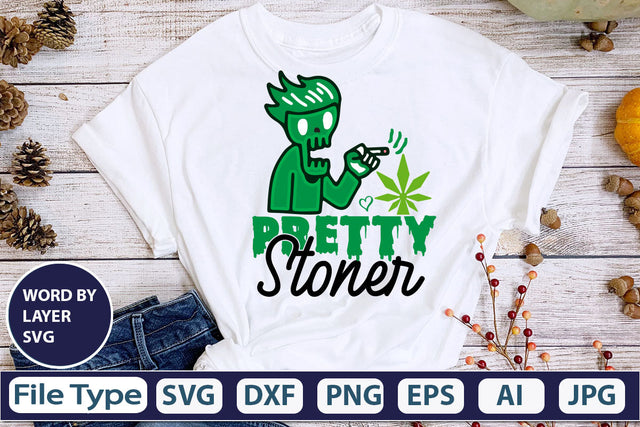 Pretty Stoner SVG Cut File SVG DesignPlante 503 