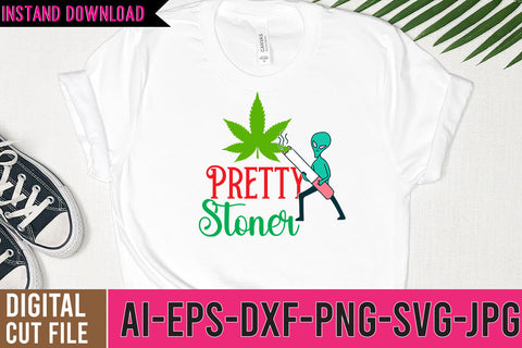 Pretty Stoner SVG Design, Weed SVG Design,Cannabis SVG Design, Weed SVG | Canna SVG BlackCatsMedia 