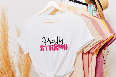 Pretty Strong | Breast Cancer Sublimation Sublimation CraftLabSVG 