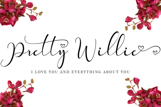 Pretty Willie Font Prasetya Letter 