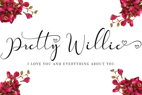 Pretty Willie Font Prasetya Letter 