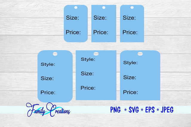 Price Tags SVG Family Creations 