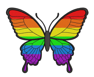 Pride Butterfly Embroidery Design, 4 sizes Embroidery/Applique DESIGNS Nino Nadaraia 