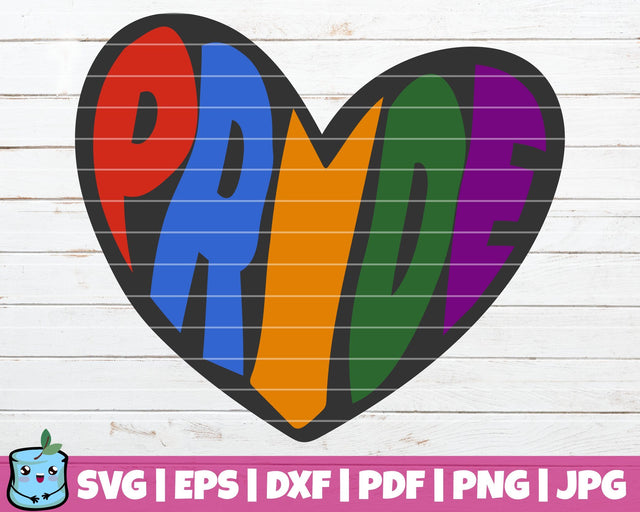 Pride Heart SVG MintyMarshmallows 