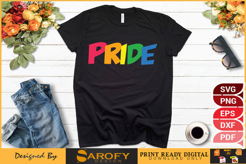 Pride LGBTQ funny rainbow gay pride month vector pride lovers SVG Sarofydesign 