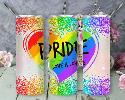 Pride Love Is Love Tumbler, 20oz Skinny Tumbler Sublimation Designs Tumbler for Straight and Tapered PNG File Digital Download, Sublimation Design Tumbler Sublimation DesignSVG 