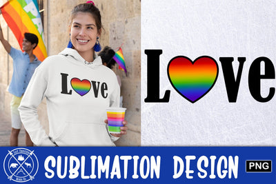 PRIDE LOVE Sublimation Design Sublimation Last Frontier Design Co. 