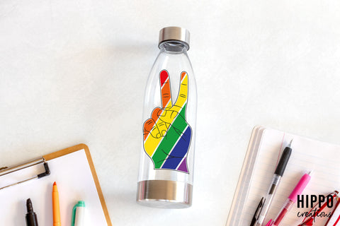 Pride Peace Sign Gay Pride SVG SVG Hippo Creations 