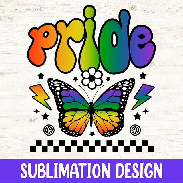 Pride Png, LGBTQ+ Png Sublimation Design, Say Gay Png, Gay Pride Png, Retro Pride Png, Butterfly Rainbow Png Design, Hippie Png, Boho Png Sublimation iStyleDesign 