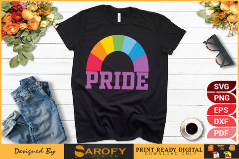 Pride rainbow vector retro LGBTQ gay pride month SVG, Pride SVG, Gay lover SVG SVG Sarofydesign 