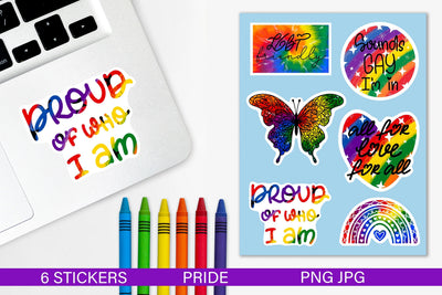 Pride Sticker Bundle | LGBTQ Printable Stickers Sublimation Pfiffen's World 