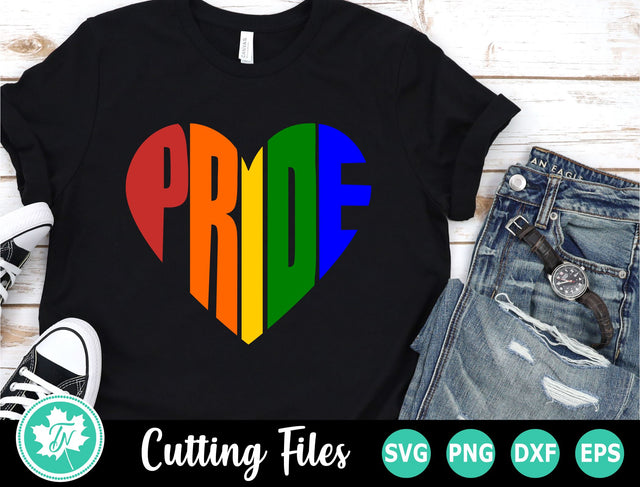 Pride SVG | Gay Pride SVG | Rainbow Heart SVG SVG TrueNorthImagesCA 