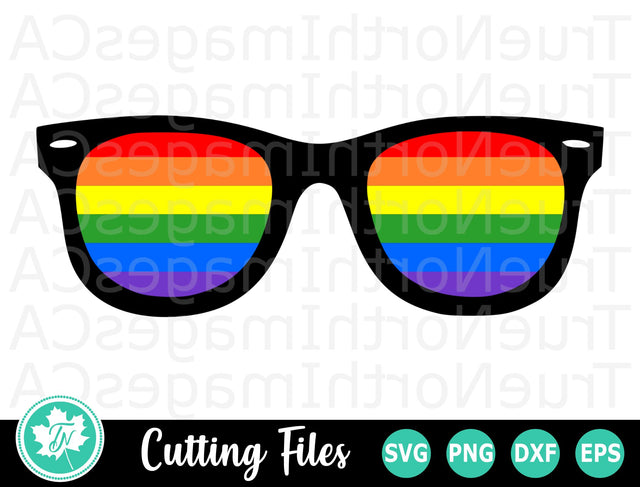 Pride SVG | Gay Pride SVG | Rainbow Sunglasses SVG TrueNorthImagesCA 