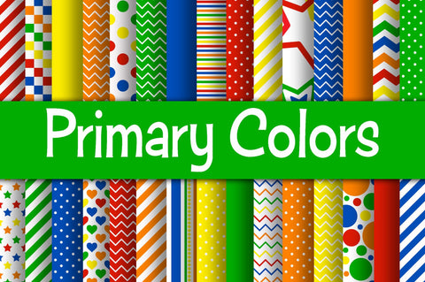 Primary Colors Digital Papers Sublimation Old Market 