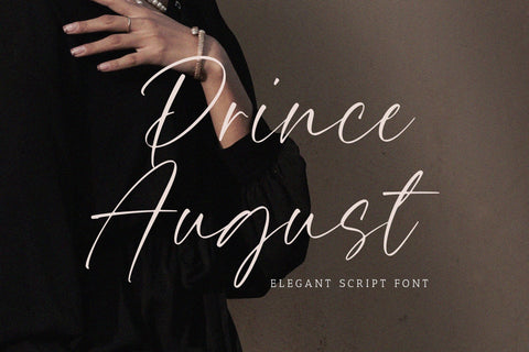 Prince August - Handwritten font Font Timur type 