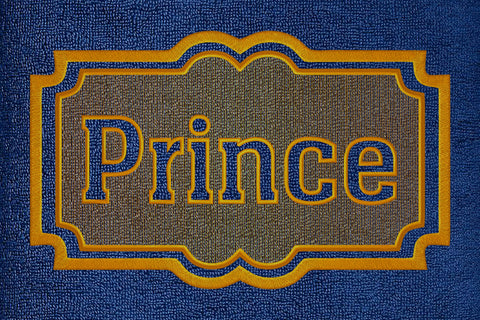 Prince text embossed machine embroidery digital download Embroidery/Applique DESIGNS embroidery-workshop 