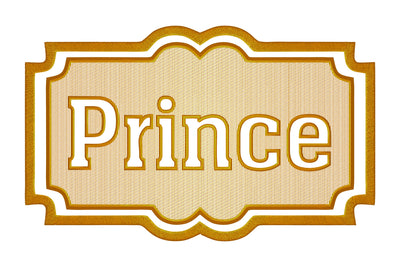 Prince text embossed machine embroidery digital download Embroidery/Applique DESIGNS embroidery-workshop 